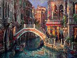 Cao Yong Venice Over the bridge painting